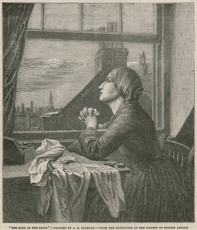 Píseň košile - maloval A E Blunden (rytina) od Anna E. Blunden
