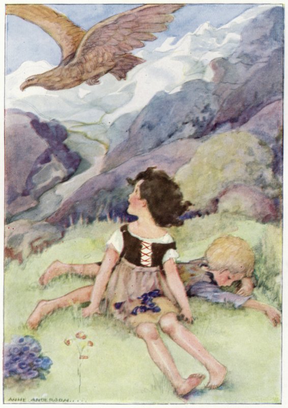 Heidi spatřila největšího ptáka, kterého kdy viděla (barva litho) od Anne (after) Anderson