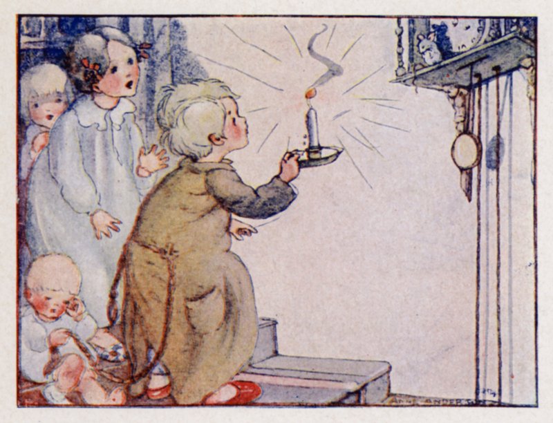 Říkanka: Dickery, Dickery, Dock! (barva lito) od Anne (after) Anderson