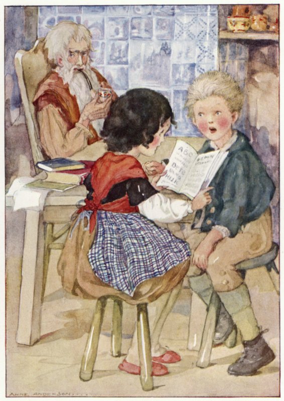 Peter seděl a zíral na Heidi v naprostém strachu (barva lito) od Anne (after) Anderson