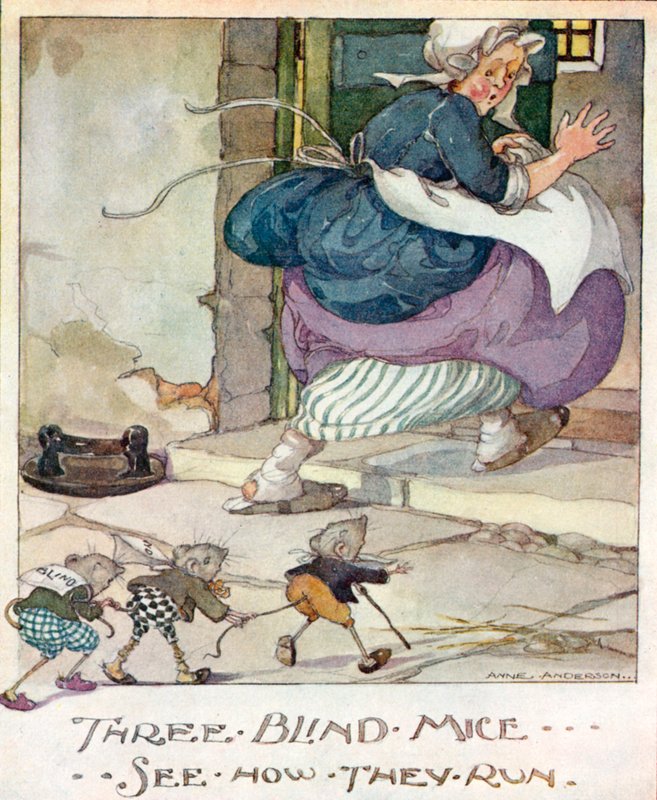 Tři slepé myši... Podívejte se, jak běží od Anne Anderson