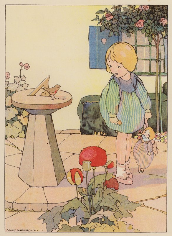 "Kdo je váš krejčí" (barevná litografie) od Anne Anderson