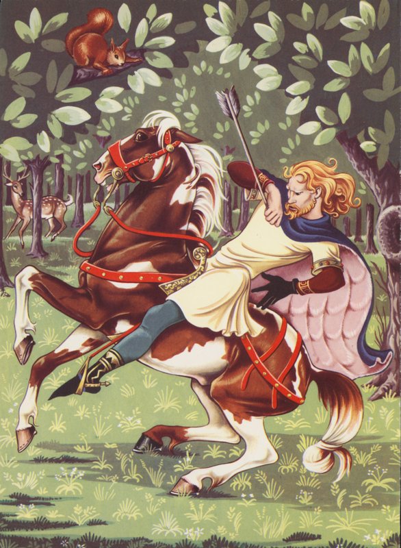 Smrt Williama Rufuse (barevná litografie) od Anne & Johnstone Janet (1928 79) Johnstone