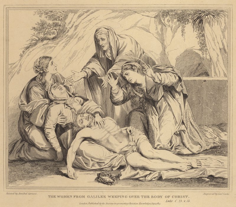 Ženy z Galileje plačící nad Kristovým Tělem, Lukáš od Annibale Carracci