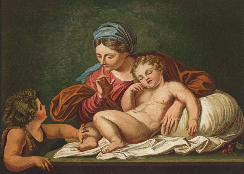 Panna, Spasitel nemluvně a svatý Jan od Annibale after Carracci