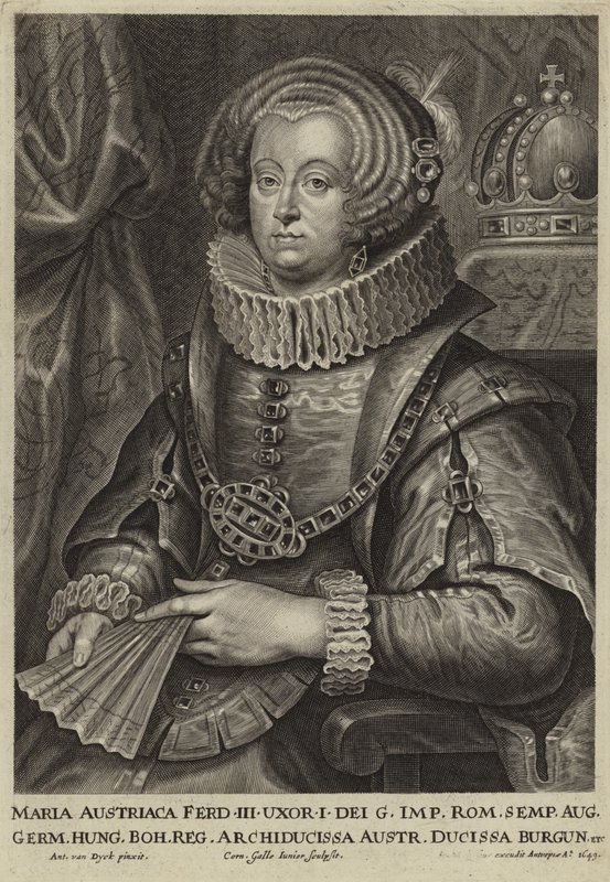 Portrét arcivévodkyně Marie Rakouské od Anthony van Dyck