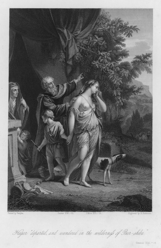 Hagar odmítnuta, Genesis XXI od Anthony van (after) Dyck