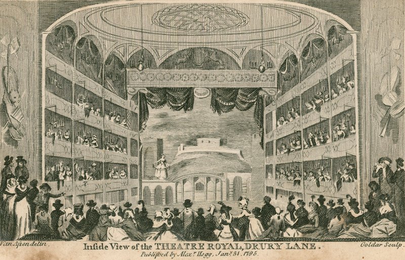 Vnitřní pohled na Theatre Royal, Drury Lane, Londýn od Anthony van Assen