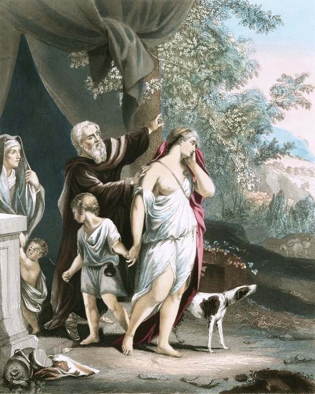 Hagar a její syn odcházejí od Anthony van Dyck