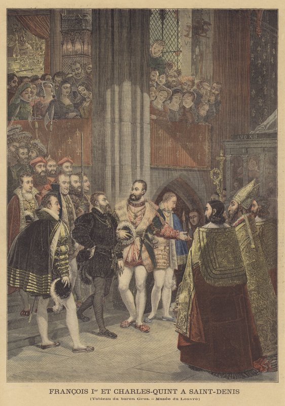 Františka I. a Karla V. v Saint-Denis od Antoine Jean Gros