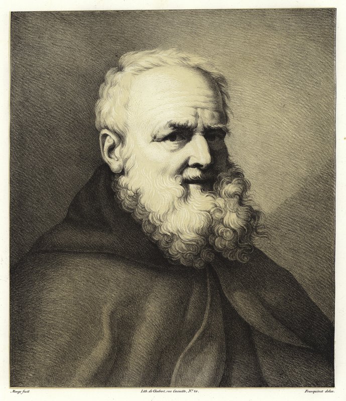 Portrét vousatého muže od Anton Raphael Mengs