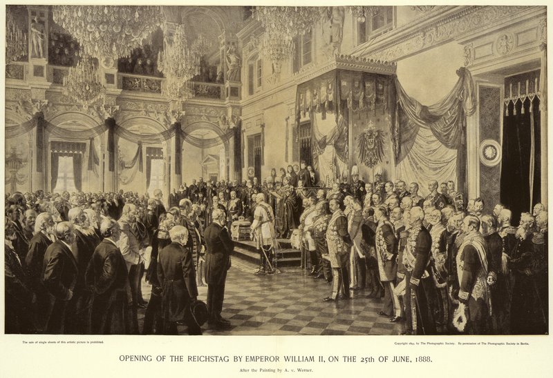 Otevření Říšského sněmu císařem Vilémem II od Anton Alexander von Werner