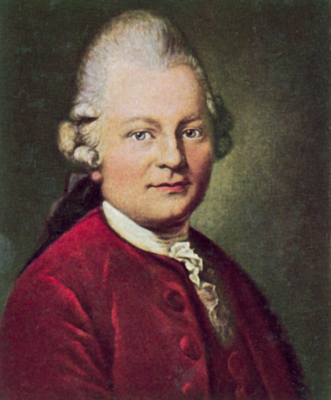 Gotthold Ephraim Lessing, německý dramatik a filozof (barevná litografie) od Anton Graff