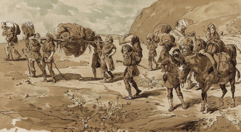 Stelivo, nosiče a naložené smečky, doba křížových výprav, 11. století od Armand Jean Heins