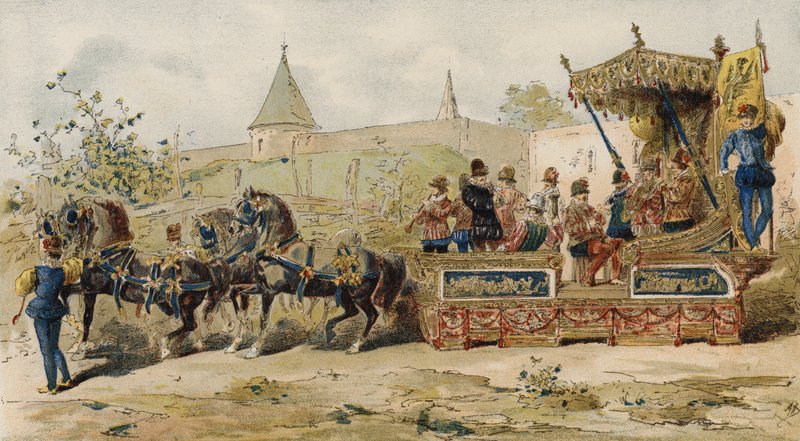 Kupci plující s hudebníky, Španělské Nizozemí, 16. století od Armand Jean Heins
