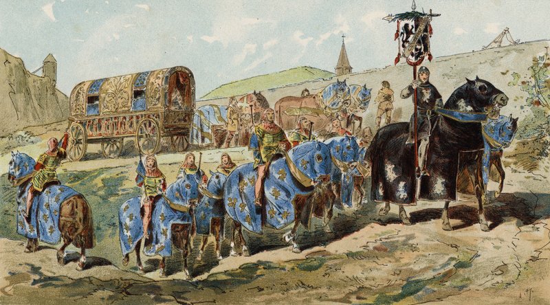 Vznešený dámský kočár, 13. století od Armand Jean Heins