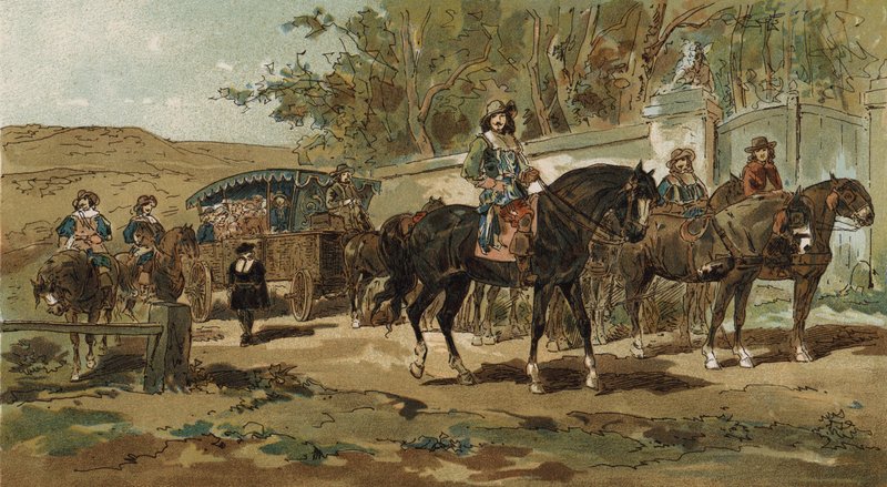Dostavník a doprovod, Španělsko Nizozemsko, začátek 17. století od Armand Jean Heins