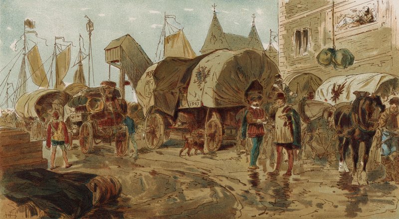 Vagony Hanzy, Španělské Nizozemsko, 16. století od Armand Jean Heins