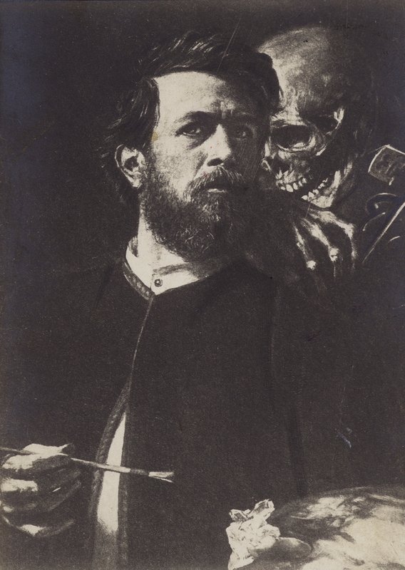 Autoportrét se smrtí hrající na housle, 1872 od Arnold Böcklin