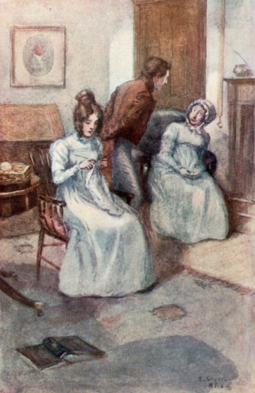 Ilustrace k románu Northanger Abbey od Jane Austenové od Arthur Wallis Mills