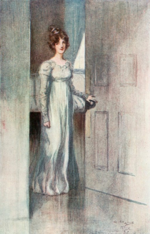Ilustrace k románu Northanger Abbey od Jane Austenové od Arthur Wallis Mills