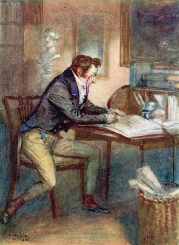 Ilustrace k románu Persuasion od Jane Austenové od Arthur Wallis Mills