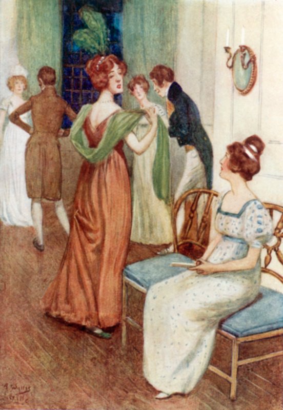 Ilustrace k Pýše a předsudku od Jane Austenové od Arthur Wallis Mills