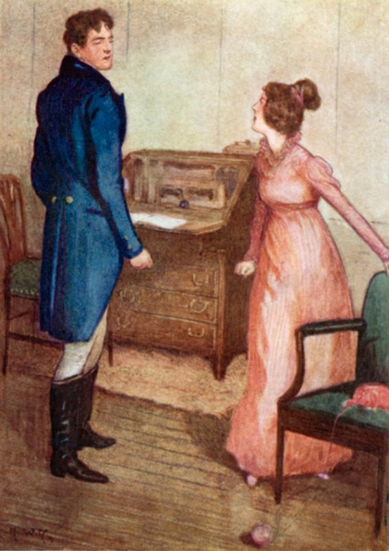 Ilustrace k Pýše a předsudku od Jane Austenové od Arthur Wallis Mills