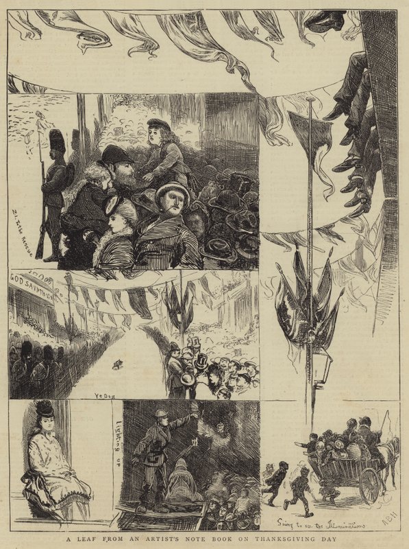 List z umělcovy poznámky na den díkůvzdání od Arthur Boyd Houghton