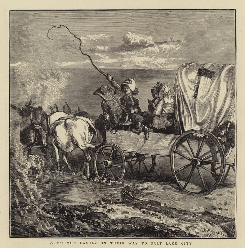 Mormonská rodina na cestě do Salt Lake City od Arthur Boyd Houghton