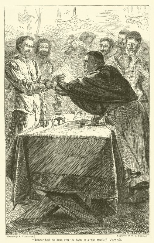 Bonner držel ruku nad plamenem voskové svíčky. od Arthur Boyd Houghton
