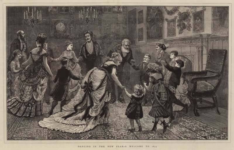 Tanec v novém roce, přivítání roku 1873 od Arthur Boyd Houghton