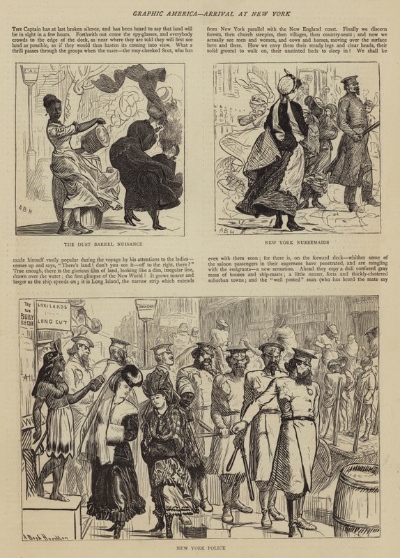 Graphic America, přílet do New Yorku od Arthur Boyd Houghton