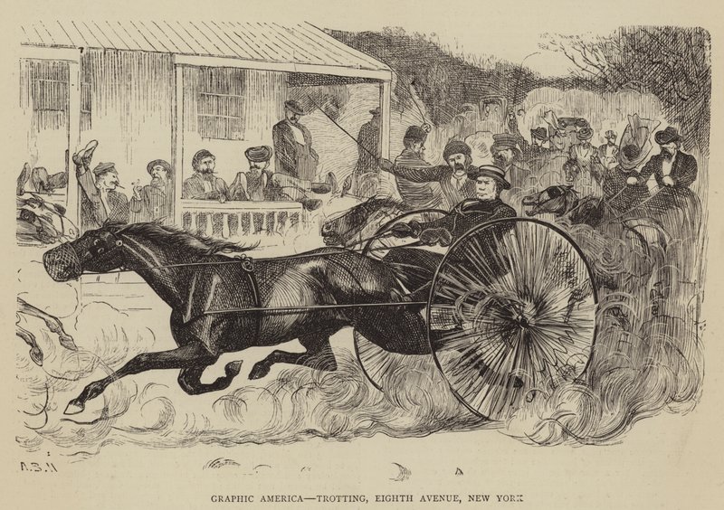 Graphic America, Trotting, Eighth Avenue, New York od Arthur Boyd Houghton