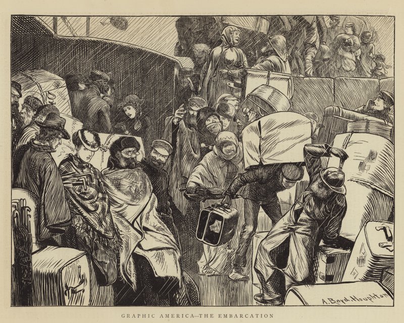 Grafická Amerika, nalodění od Arthur Boyd Houghton