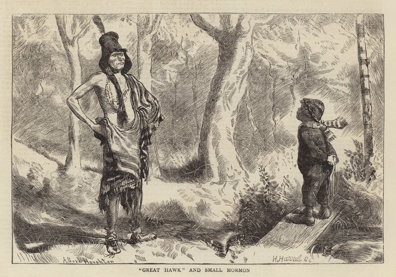 Velký jestřáb a malý mormon od Arthur Boyd Houghton