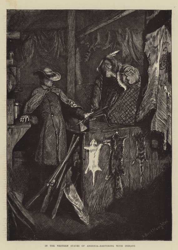V západních státech amerických výměnný obchod s indiány od Arthur Boyd Houghton