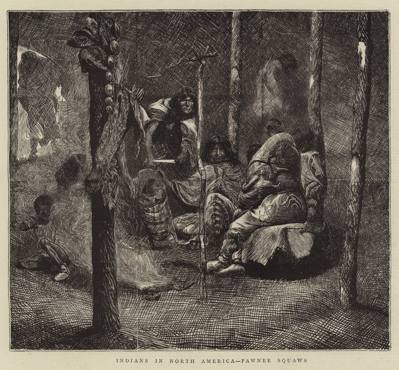 Indiáni v Severní Americe, Pawnee Squaws od Arthur Boyd Houghton