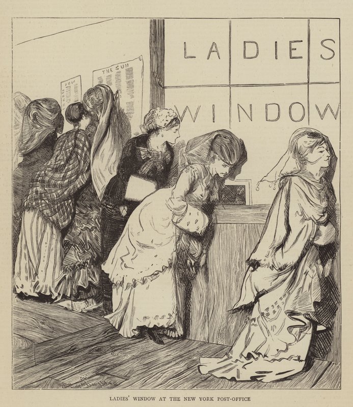 Dámské okénko na New York Post-Office od Arthur Boyd Houghton