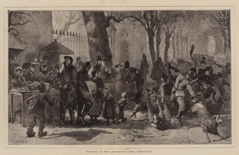 Ráno na Avenue de Paris ve Versailles od Arthur Boyd Houghton