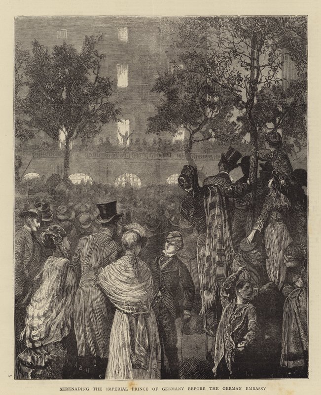 Serenading císařského prince Německa před německým velvyslanectvím od Arthur Boyd Houghton