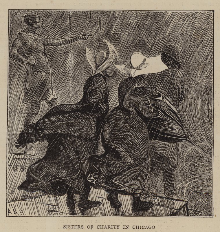 Milosrdné sestry v Chicagu od Arthur Boyd Houghton