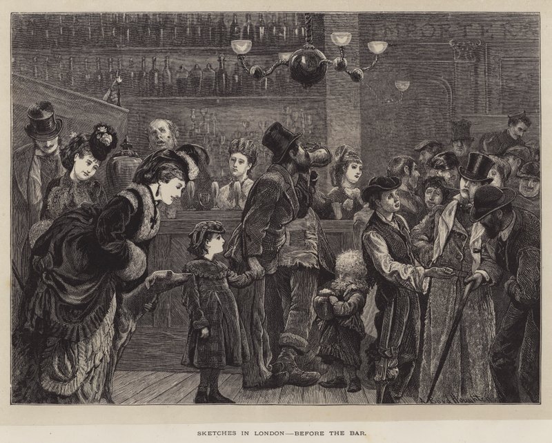 Skici v Londýně, před barem od Arthur Boyd Houghton