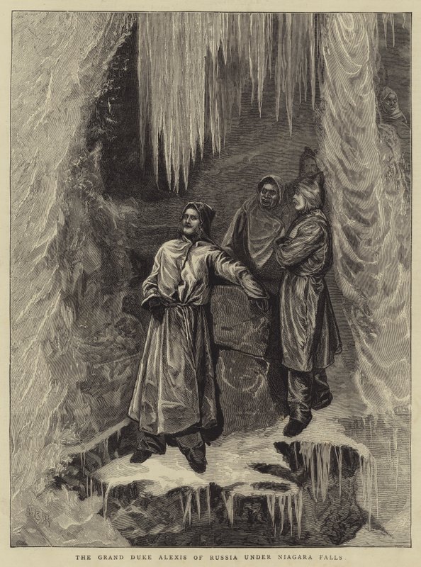 Ruský velkovévoda Alexis pod Niagarskými vodopády od Arthur Boyd Houghton