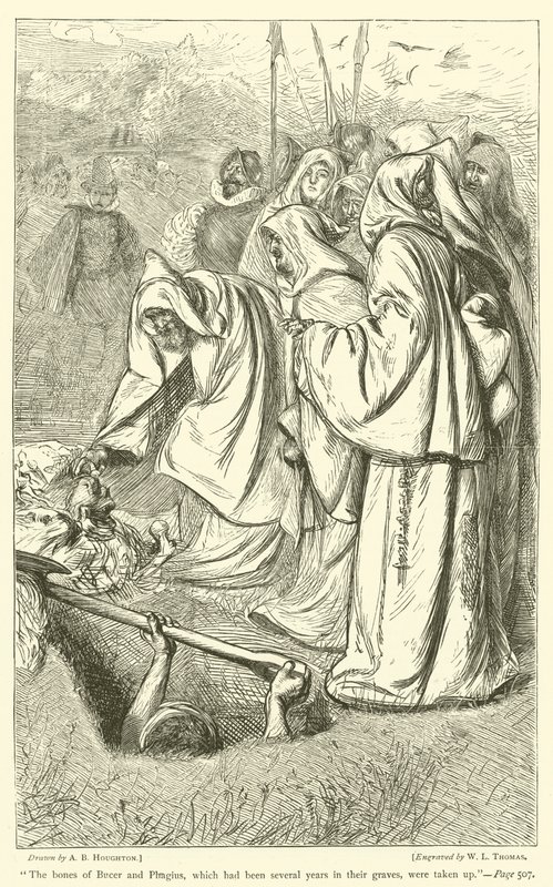Kosti Bucera a Phagia, které ležely několik let v hrobech, byly vyzdviženy z hrobu. od Arthur Boyd Houghton