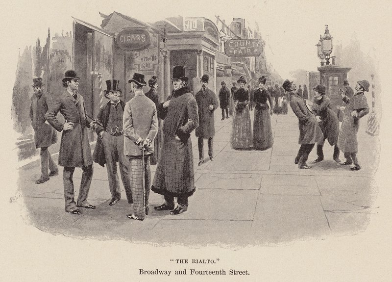"Rialto" (rytina) od Arthur Burdett Frost