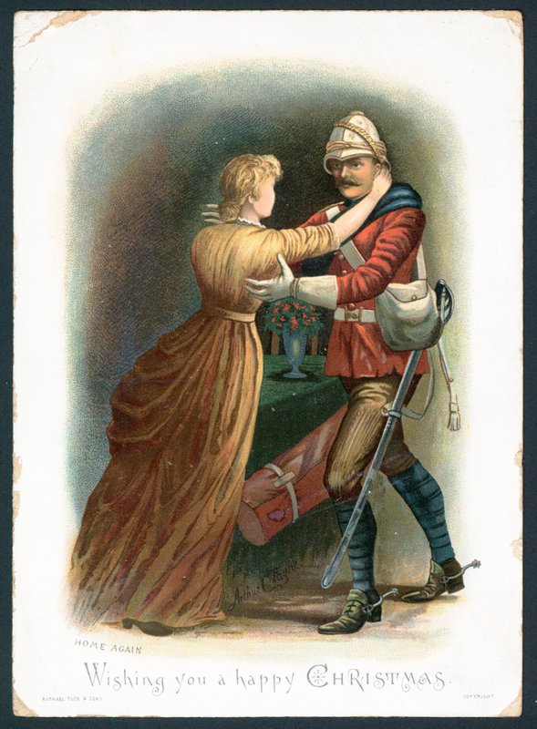 Home Again - Vánoční blahopřání (chromolitho) od Arthur Charles Payne