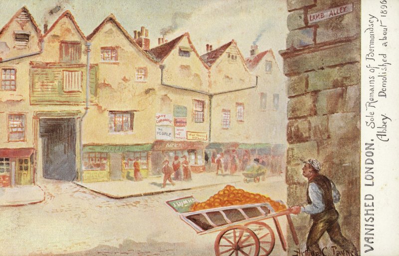 Zmizelý Londýn – pozůstatky duše opatství Bermondsey, zbořeno kolem roku 1896 od Arthur Charles Payne