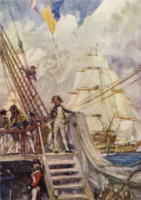 Nelson v pronásledování francouzské flotily od Arthur David McCormick