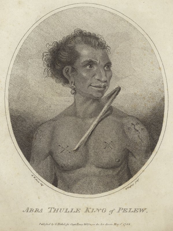 Portrét Abba Thulle, král Pelew od Arthur Devis